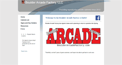 Desktop Screenshot of boulderarcadefactory.com